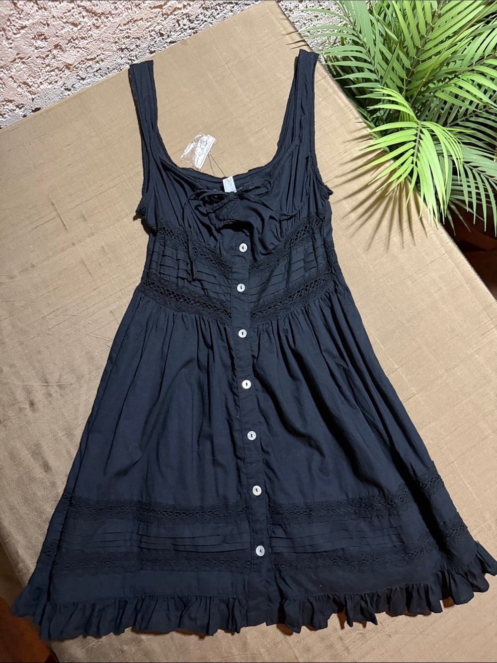 ⭐️EXTRA 50% OFF⭐️Black Button-Front Womens Dress - Unbranded